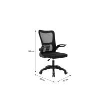 Silla de Oficina Ergonómica de Malla de Tela Gris con Reposabrazos - 107/97x52x50 cm, Confort y Estilo Moderno.