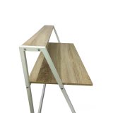 SALDO - Mesa auxiliar - infantil estructura metalica y madera color cambria 83x81x40